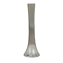 مزهرية زجاجية شفافة