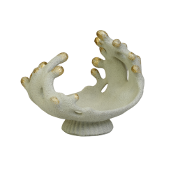 وعاء تقديم "نبتون" المرجاني بلمسات ذهبية