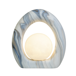 مصباح طاولة رخامي بتصميم تجريدي - "بلو ستايل"