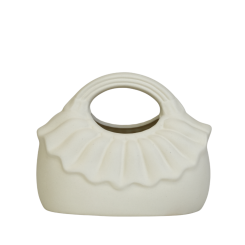 تحفة بتصميم حقيبة يد عصرية - أوف وايت