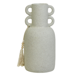 فازة (مزهرية) أرتيزان - تصميم بوهيمي بمقابض مزدوجة